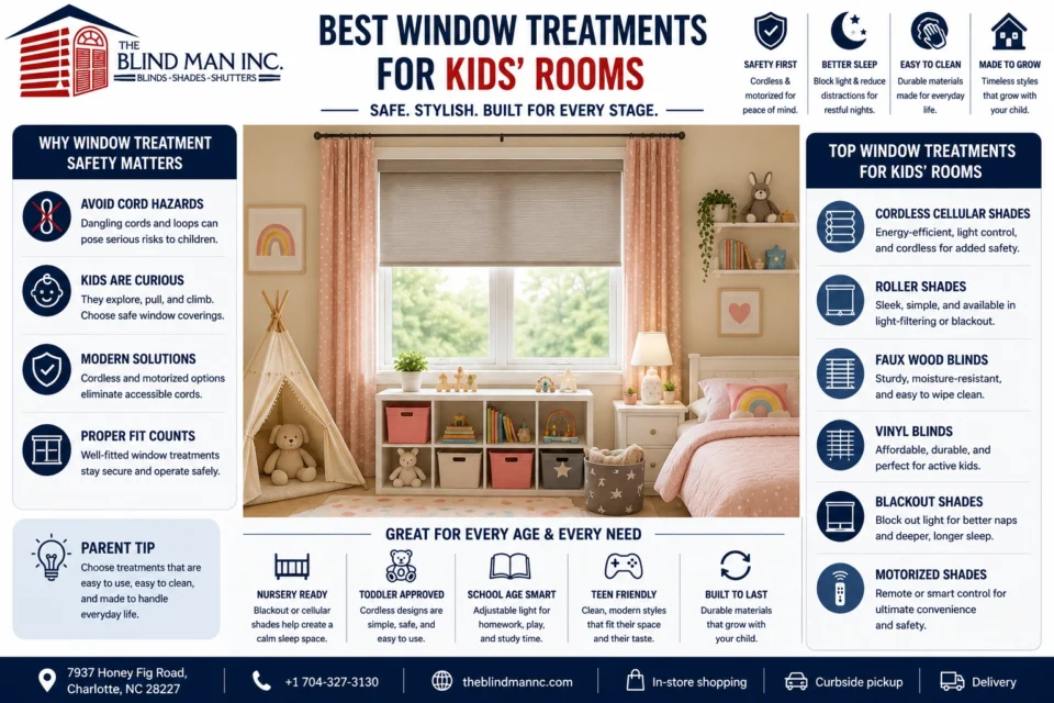 Kids room window treatments