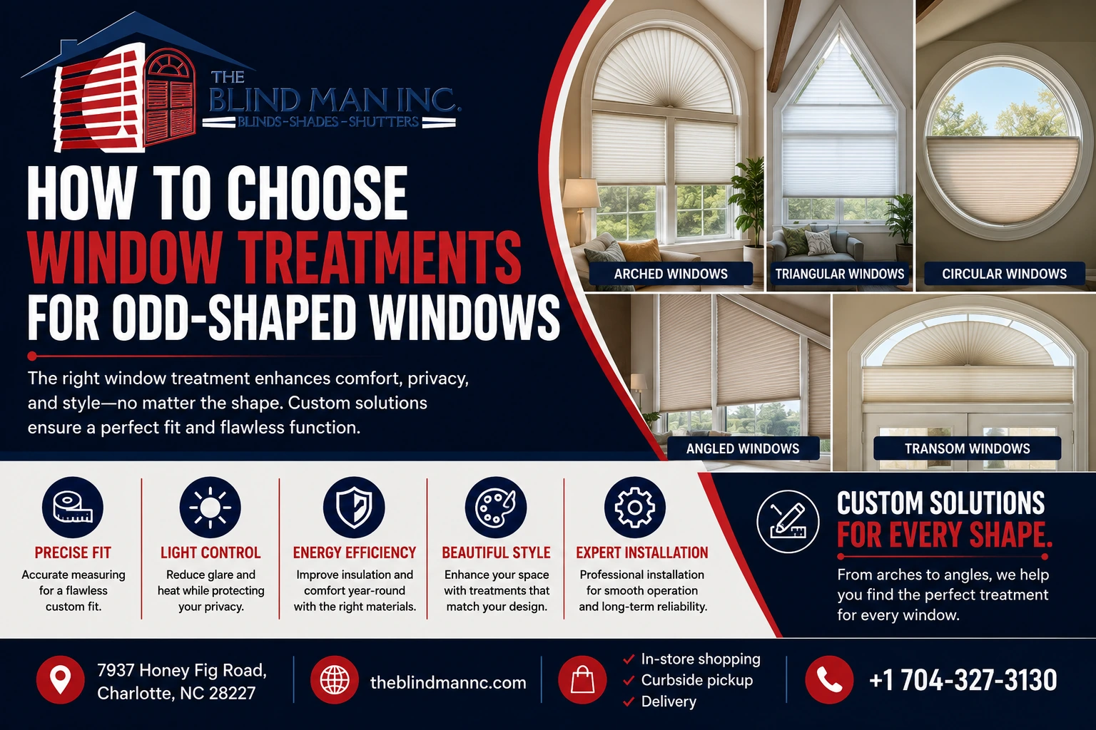How to choose window treatments for odd shape window