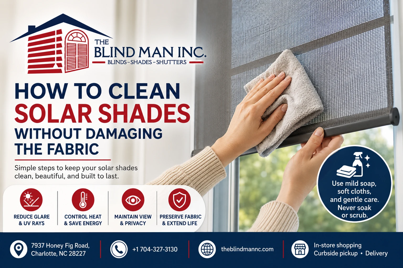 How to clean solar shades without damaging fabrics