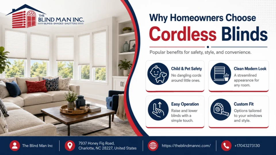 why homeowners choose cordless blinds