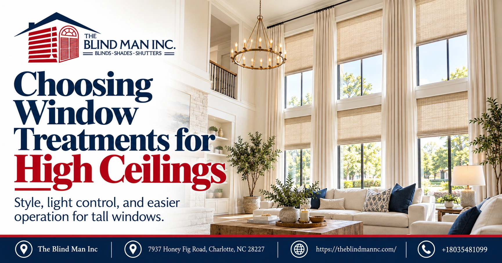 Choosing Window Treatments for High Ceilings